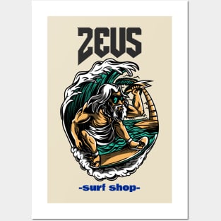 zeus surf shop Posters and Art